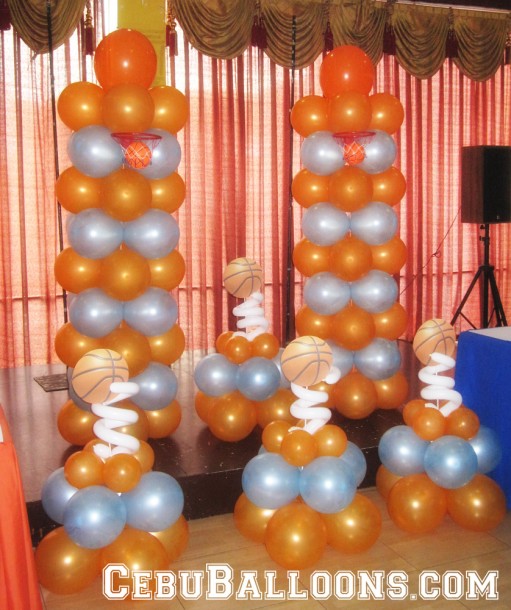 Basketball Balloon Pillars and Stage Decors