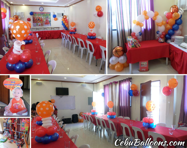 Basketball Theme Birthday Party Package with Balloon Decoration