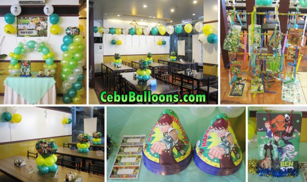 Ben 10 Balloon Decoration & Party Package at Merillas Restaurant