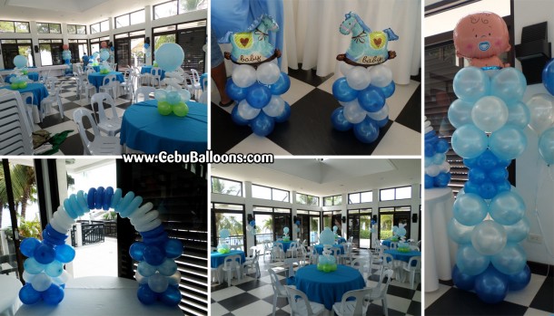 Boy Christening Balloon Decors at Amara Function Hall