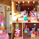 Cake Arch & Other Balloons for a Dora the Explorer Birthday at Lola Saling's Restaurant