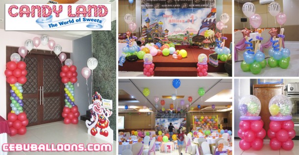 Candyland Balloon Decoration Setup at Allure Hotel & Suites