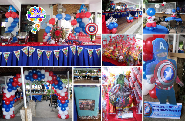 Captain America Decoration & Party Needs Combo Package at Banilad Sports Club