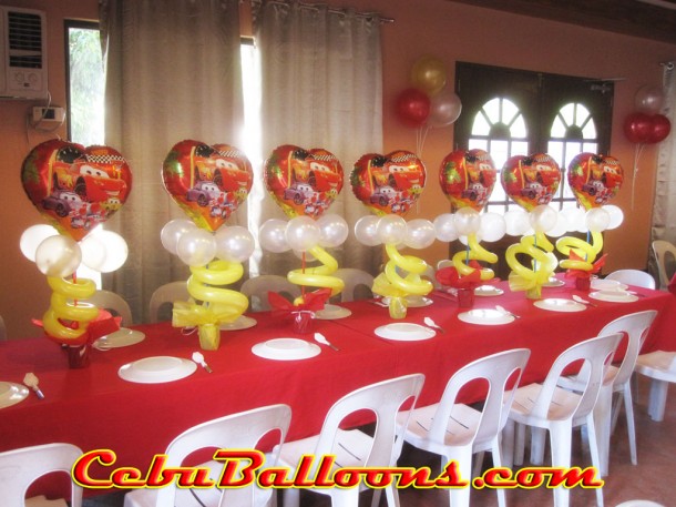 Cars Mylar Centerpieces