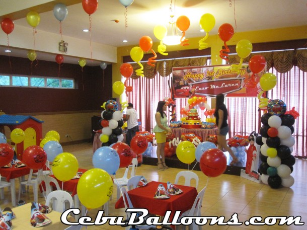 Cars-themed Balloon Decoration at Hannah's Party Place