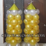 Castle Balloon Columns (White & Gold)