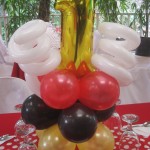 Centerpiece with Number Foil Balloon