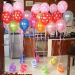 Centerpieces using Flying Balloons for a Debut at Allure Hotel