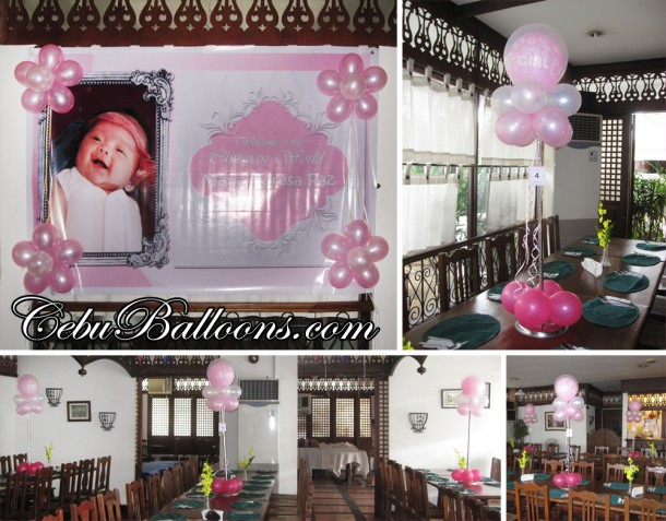 Christening Backdrop & Centerpieces Composite