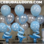 Smurfs Christening Balloon Centerpieces (Light Blue)