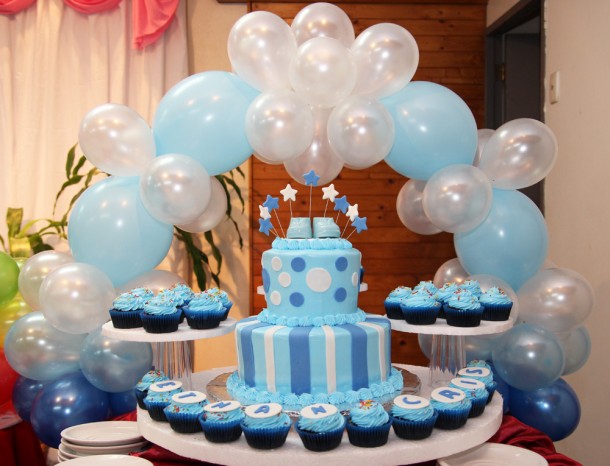 Christening Cake & Balloon Cake Arch