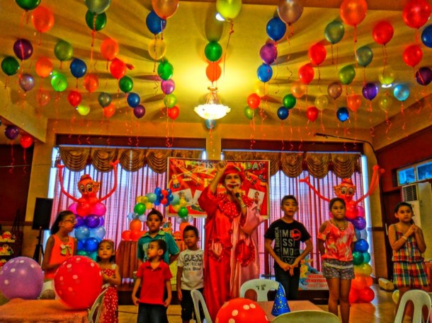 Circus Balloon Setup at Hannah's Party Place