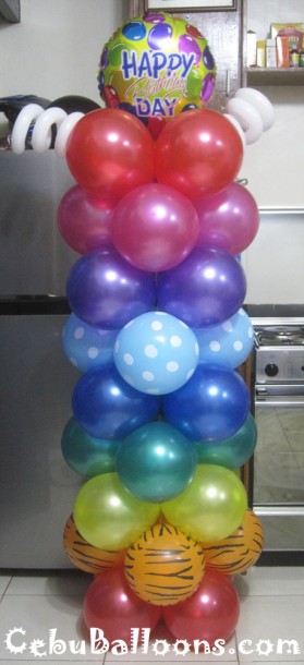 Colorful Balloon Column for Birthday