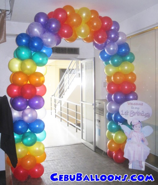 Colorful Entrance Arch with Celebrant Standee at Lakwatsa