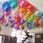 Colorful Flying Metallic Balloons