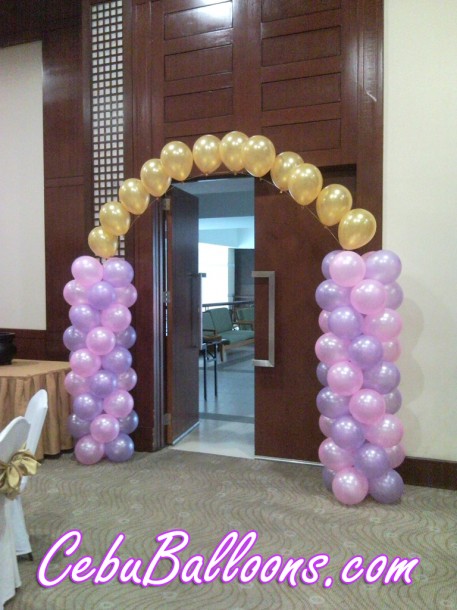 Columns with Flying Balloons Arch