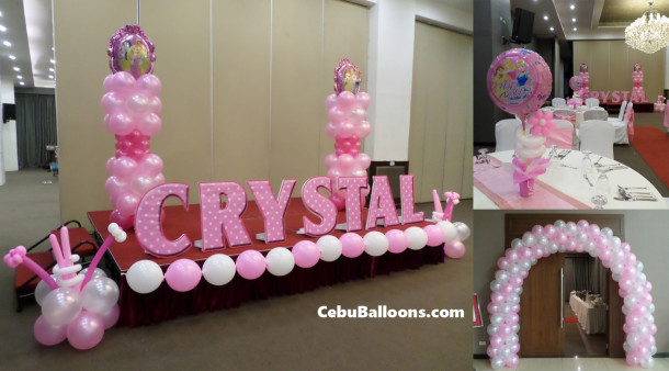 Disney Princess Theme Balloon Decors with Styro Letters at Mandarin Hotel Grand Ballroom