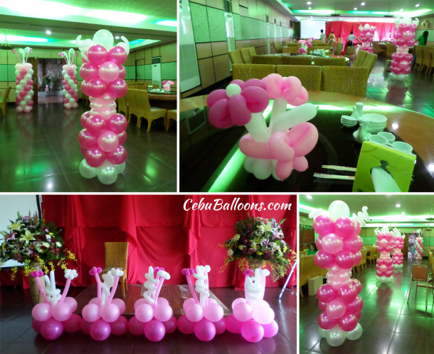 Dominant Fuchsia Pink Balloon Decors at Ching Palace Grand Ballroom