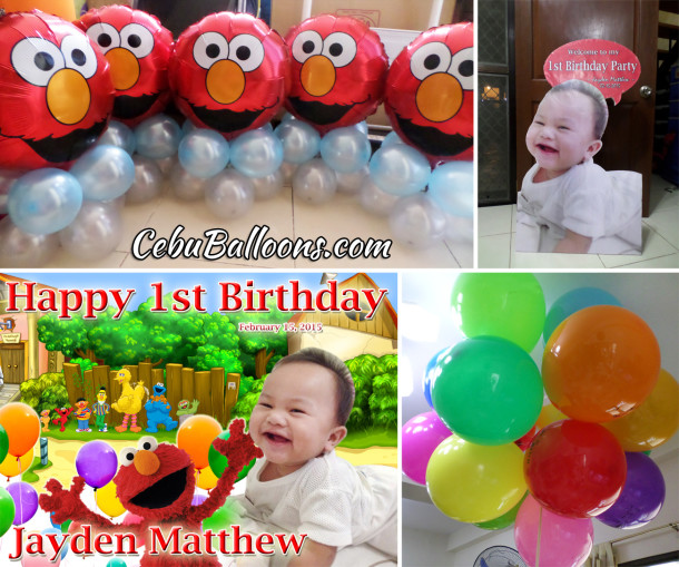 Elmo Theme Party Decors for Jayden Matthew's 1st Birthday