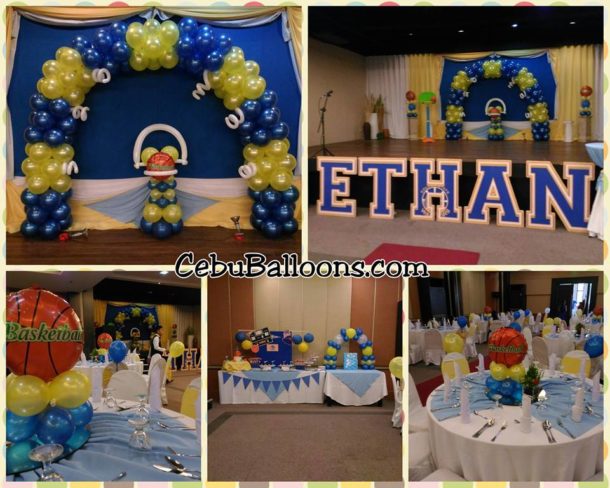 Ethan's GSW (Golden State Warriors) Styrocrafts and Balloons