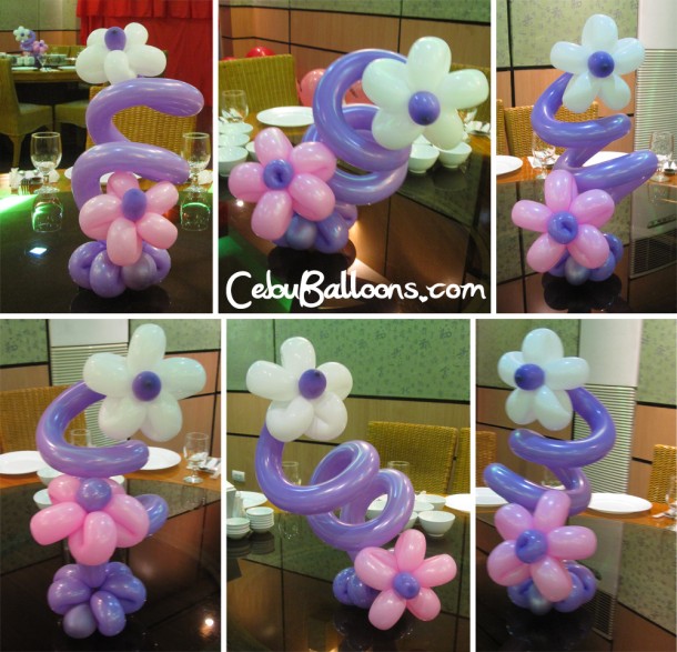Floral Balloon Table Centerpiece