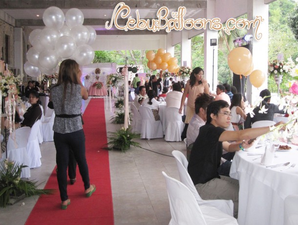 Flying Metallic Balloons at Chateau de Busay