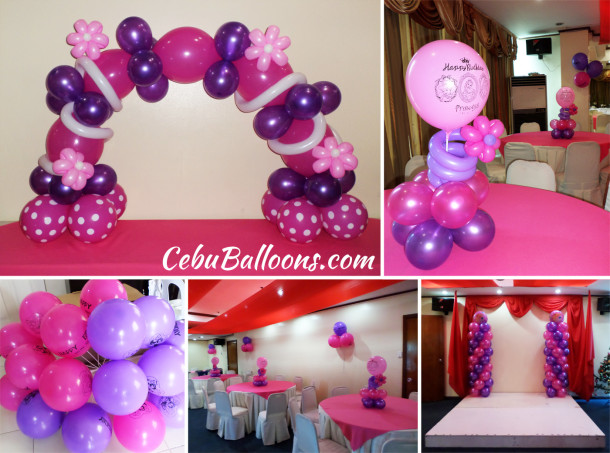 Fuchsia & Purple Disney Princess Balloon Package at Golden Peak Hotel (Diamond Hall)