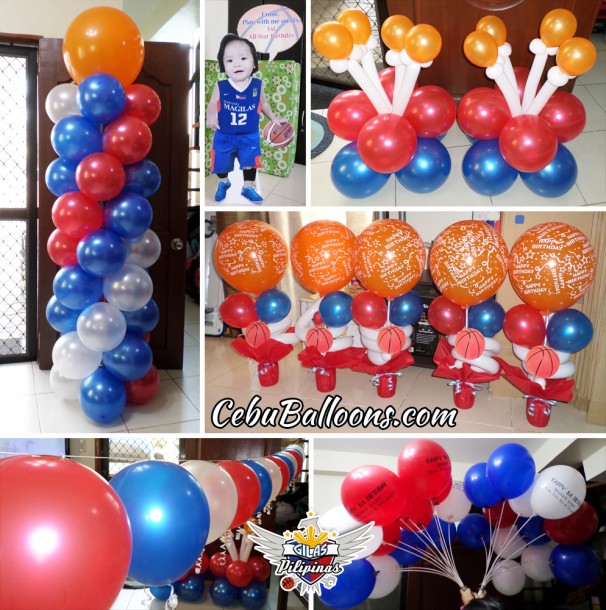 Gilas Pilipinas Basketball Theme Balloon Decoration at St Dominic Lapulapu