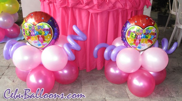 Ground Decor with generic Birthday Foil Balloon