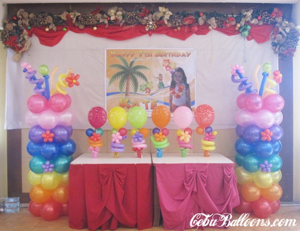 Hawaiian Theme Balloon Decoration at Sugbahan