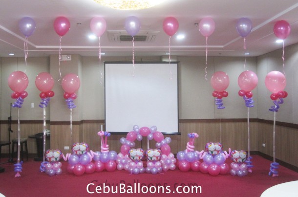 Hello Kitty Balloon Decoration Setup at Dohera Hotel