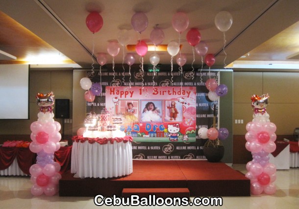 Hello Kitty Balloon Decoration at Allure Hotel and Suites