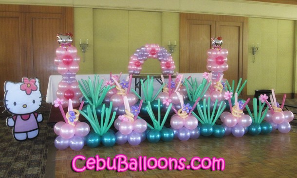 Hello Kitty Balloon Setup at Casino Espanol de Cebu Grand Ballroom