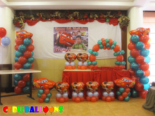 Lightning McQueen Balloon Decoration at Sugbahan