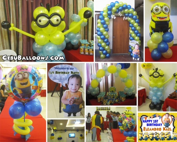 Minions Theme Balloon Setup at AA's Barbeque Pusok