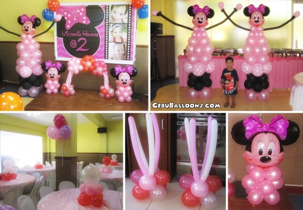 Minnie Mouse Balloon Decoration at Hannah's Party Place