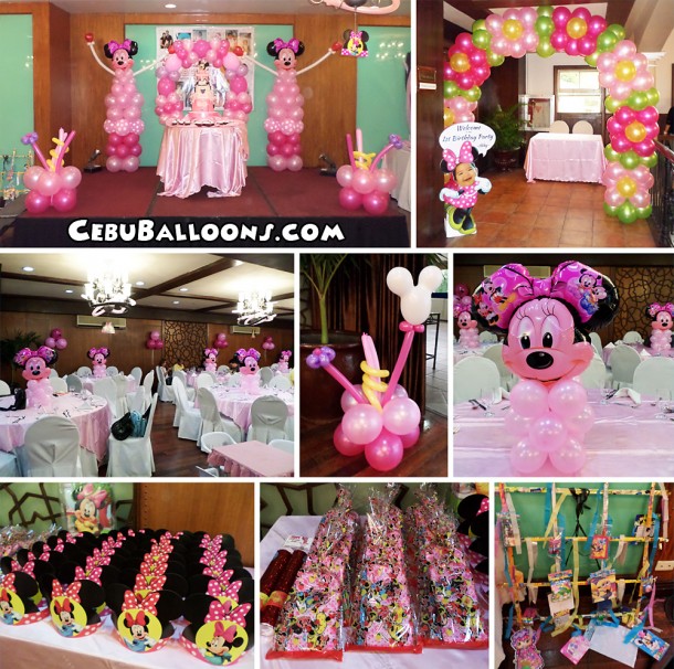 Minnie Mouse Balloon Decors & Party Package with Entertainers at Casino Espanol