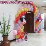 Minnie Mouse Balloon Entrance Arch & Welcome Standee