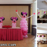Minnie Mouse Sculptures with Stick Balloons at Sugbahan
