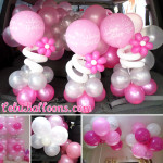 Pink, Hot Pink, White, Silver Balloons (Tutu Theme) at T Padilla