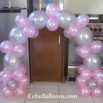 Pink & Silver Cake Arch
