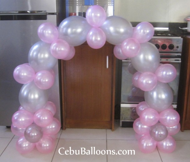 Pink & Silver Cake Arch