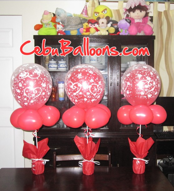 I love you Balloon Centerpieces