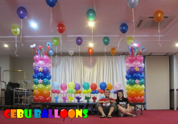 Rainbow Balloon Decoration at Dohera Hotel