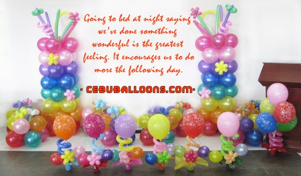 Rainbow Theme Decoration with Quote