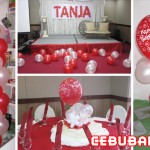 Red & White Balloon Decoration for Debut