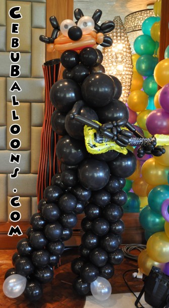 Rock Star Balloon Sculpture (Black)