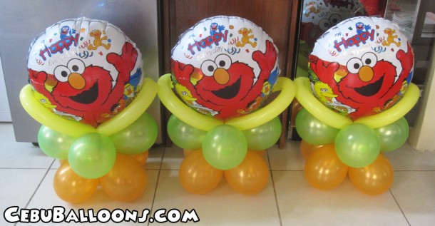 Sesame Street Balloon Centerpieces