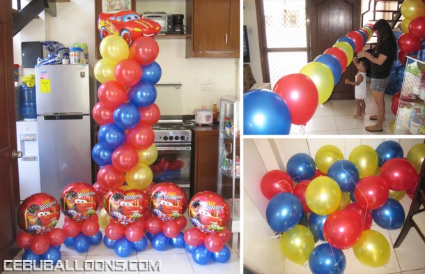 Simple Cars Theme Balloon Decoration Package