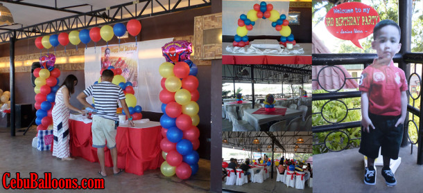 Spiderman Balloon Decor with Standee and Clown at Orosia